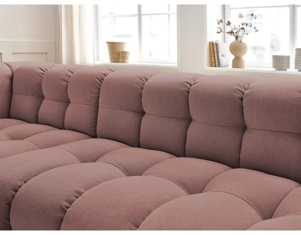 Világos rózsaszín sarokkanapé Cloud – Bobochic Paris