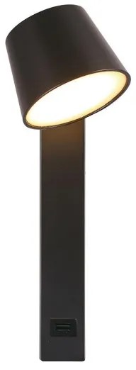 LED Fali spotlámpa USB porttal LED/8W/230V 3000K