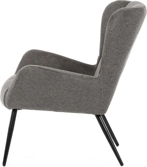 Fotel (füles), szürke, szövet, AK-H9206 GREY2