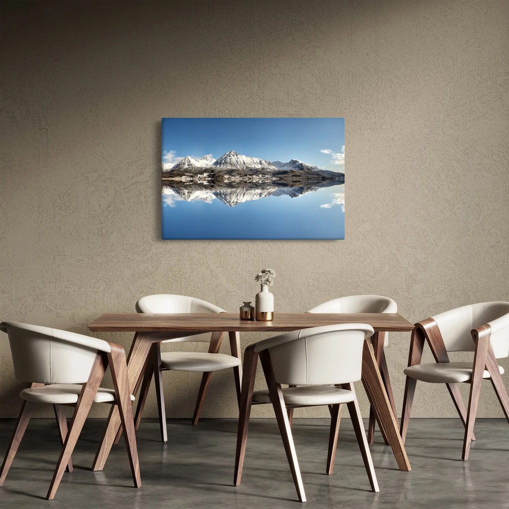 A hegyek képe és a tükröződés (90x60 cm)