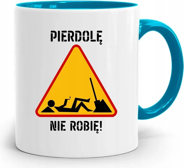 Kék Bögre Építőknek Pierer*ole Nem Készítek fényképes nyomattal