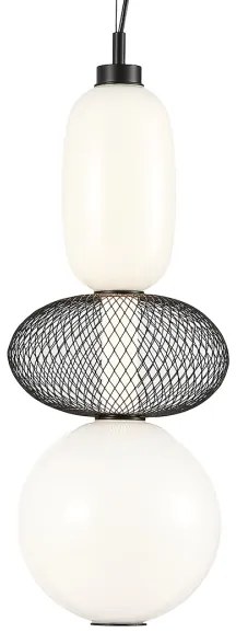 LED Csillár zsinóron ARAME LED/23W/230V átm. 22 cm fekete