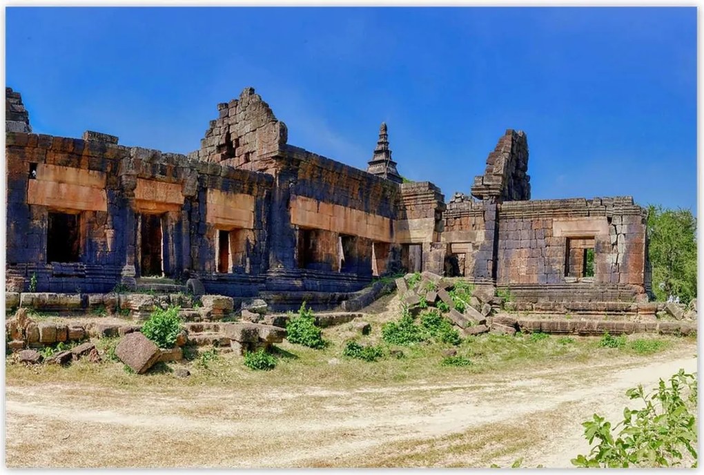 Poszterek 120x80 Phnom Penh Kambodzsa romok