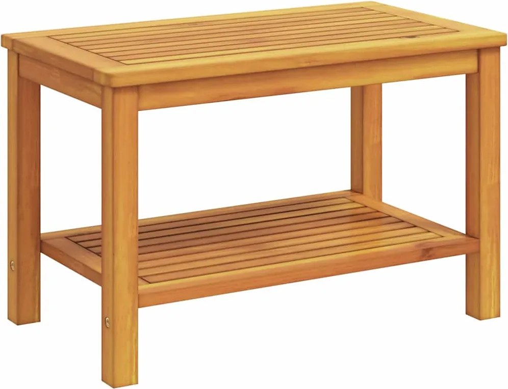 vidaXL Oldal asztal Barna 70 x 40 x 45 cm Tömör Akácfa