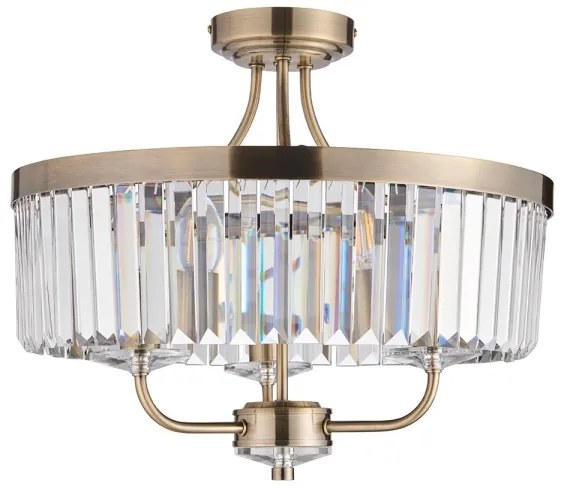 Endon 102506 - Felületre szerelhető csillár CHESTERFIELD 3xE14/6W/230V átm. 45 cm réz