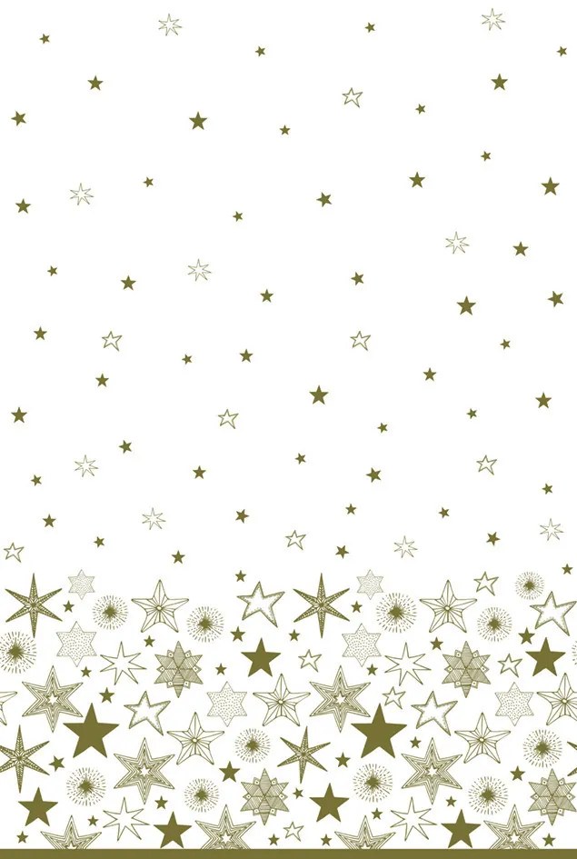 Karácsony Gold Stars papír asztalterítő 120x180 cm
