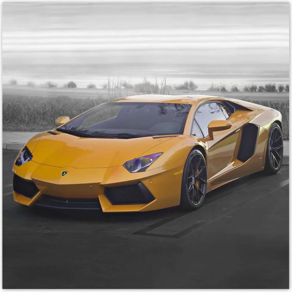 Poszterek 140x140 Narancssárga autó