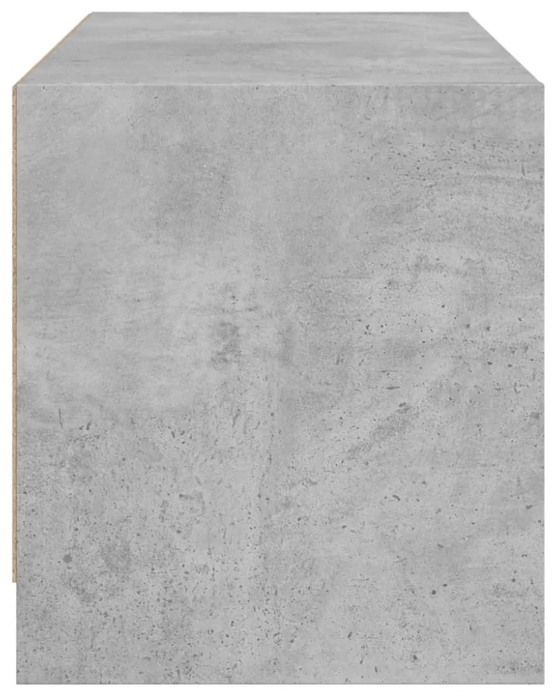 betonszürke TV-szekrény üvegajtókkal 68x37x42 cm