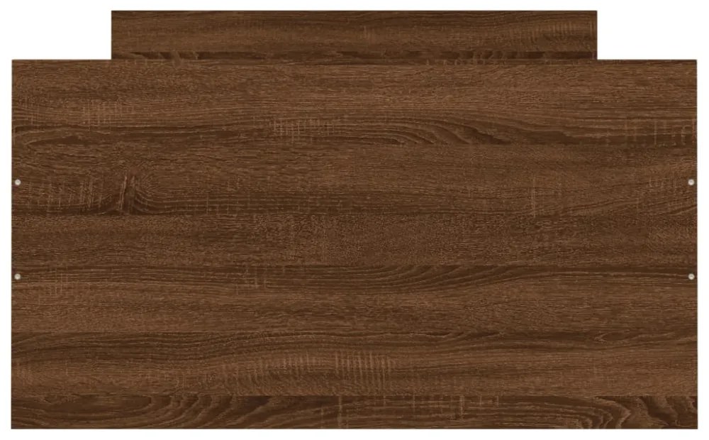 barna tölgy színű ágykeret fej- és lábtámlával 100 x 200 cm