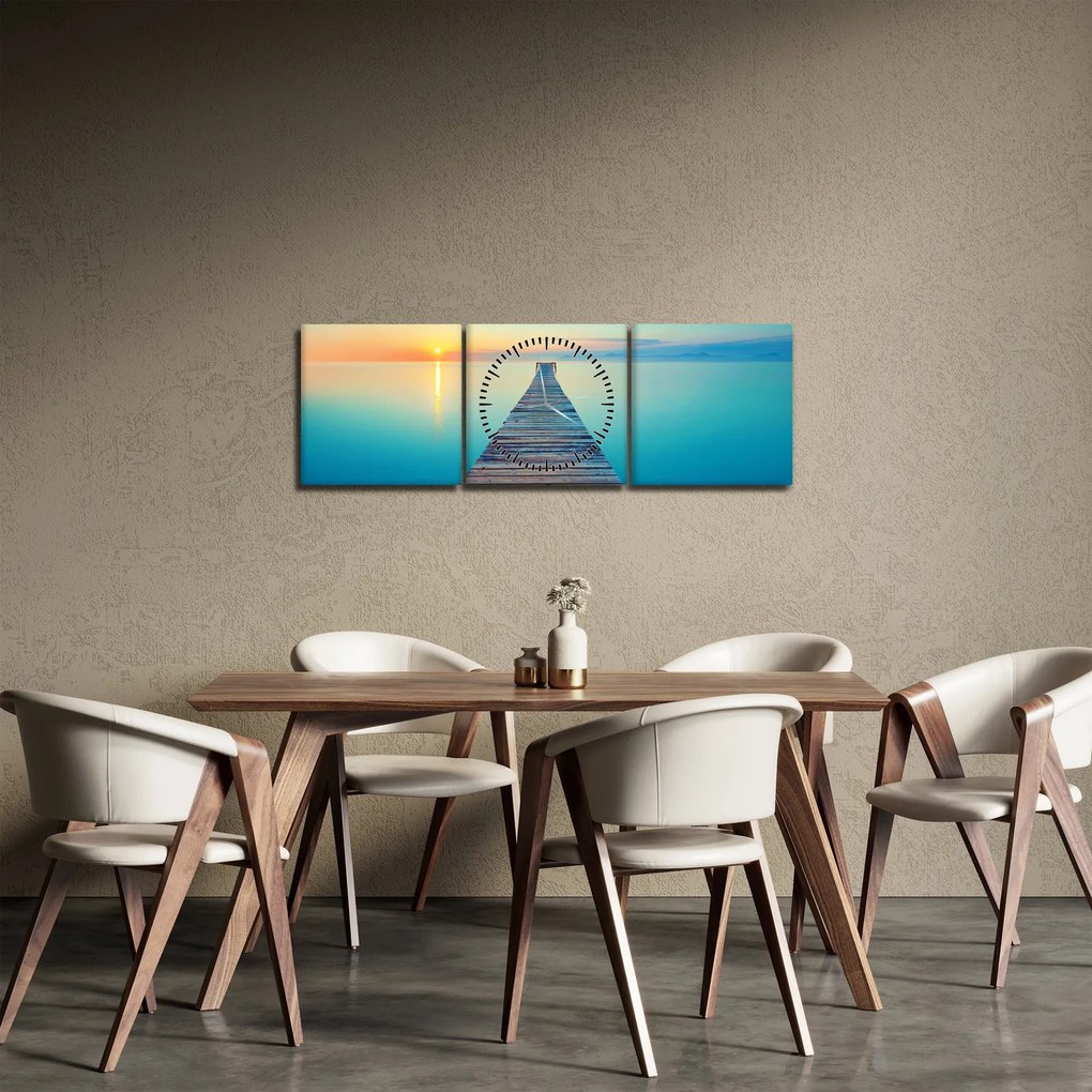 Kép - Móló a végtelenségig (órával) (90x30 cm)