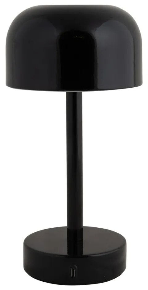 Fekete LED asztali lámpa fém búrával (magasság 24,5 cm) James – Leitmotiv