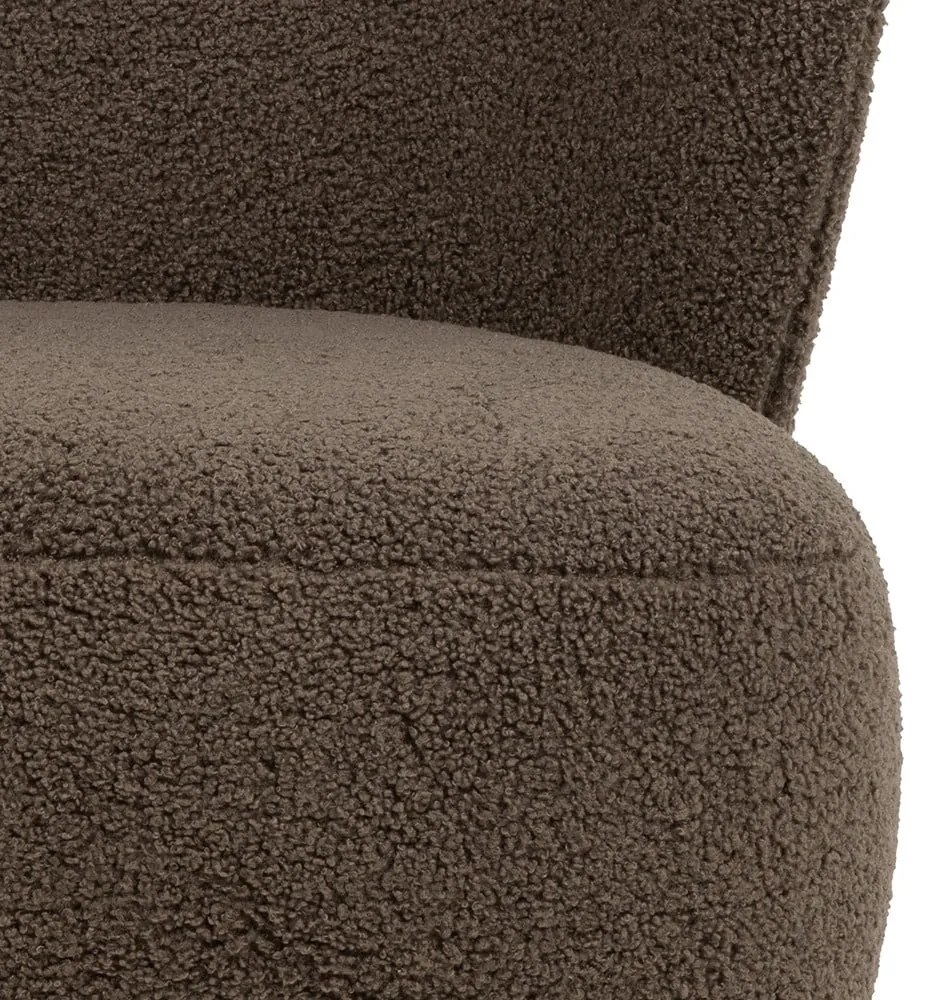 Barna buklé fotel Elmont – Actona