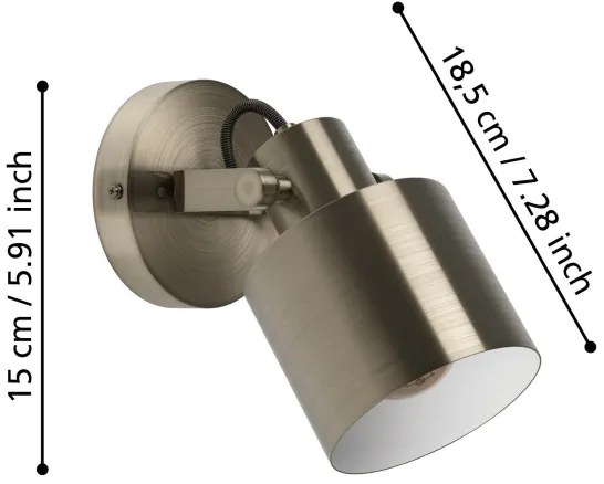 Eglo 43817 - Fali spotlámpa SOUTHERY 1xE27/40W/230V