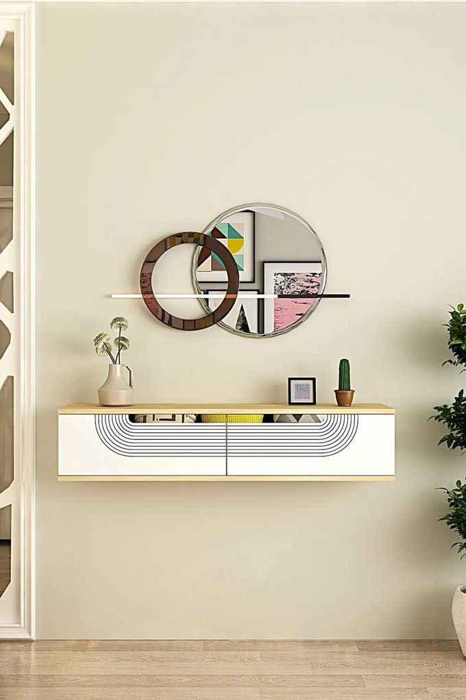 Meyra 120 - Sapphire Oak, White, Silver