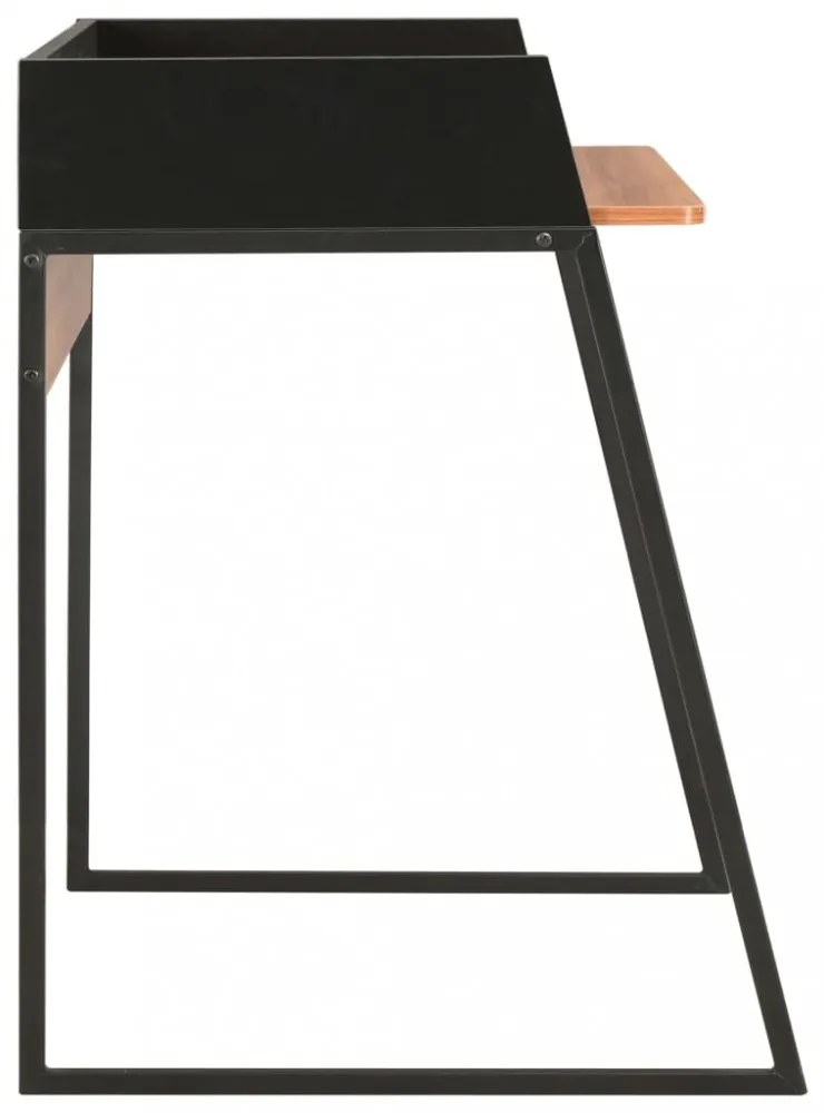 fekete és barna íróasztal 90 x 60 x 88 cm