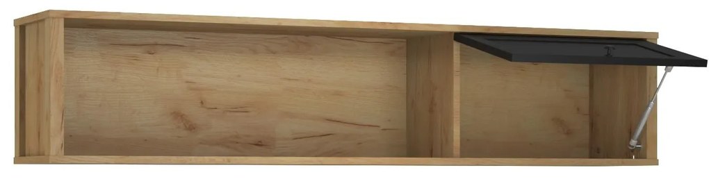 Függesztett polc Bruselas (tarany craft (tölgy + fekete). 1116785