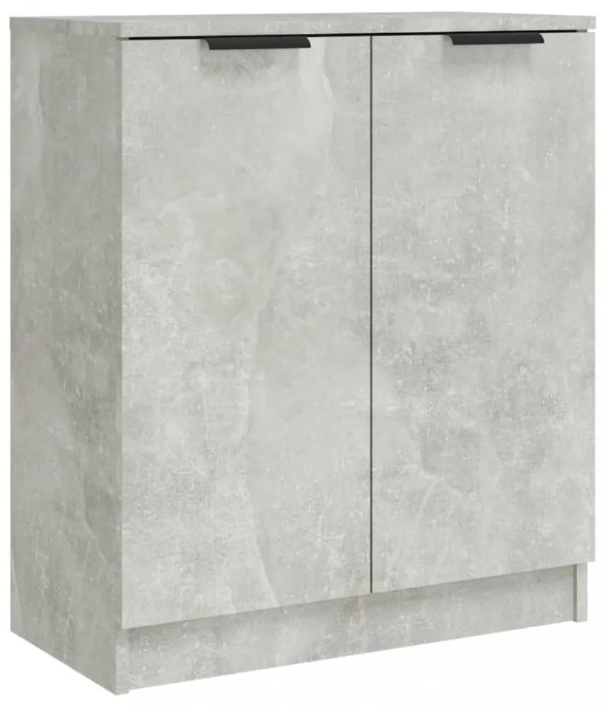 betonszürke szerelt fa tálalóasztal 60 x 30 x 70 cm