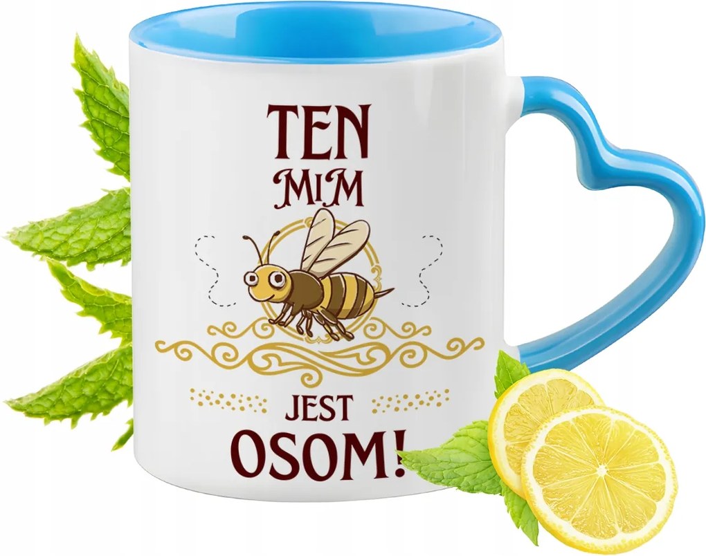 Mima Kék Bögre Szív Alakú Füllel Ajándék