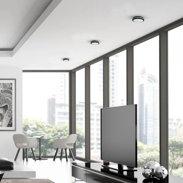 LED Kültéri mennyezeti lámpa MARLON LED/12W/230V 4000K IP54 fekete