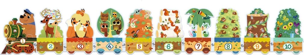 Sorozatkirakó puzzle - 10-ig számolok, 20 db-os - I count