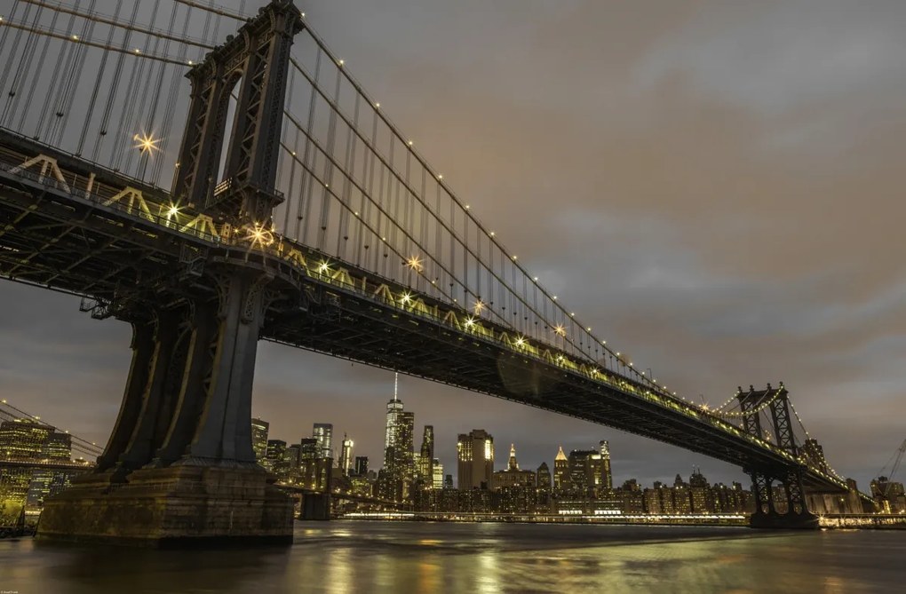 Poszter 91,5x60cm Manhattan híd és New York panoráma, Assaf Frank