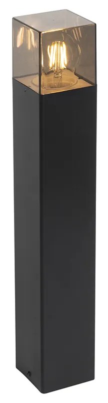 Kertállólámpa fekete 50 cm IP44 füstüveggel - Denmark