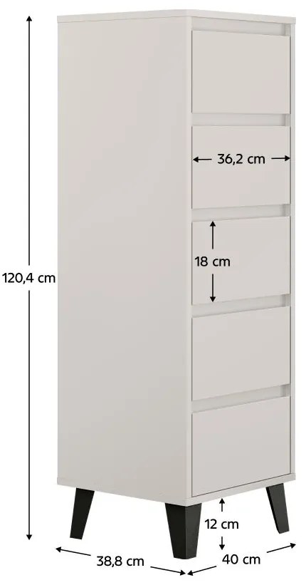 Komód Brisas 4 (kasmír + fekete) . 1116266