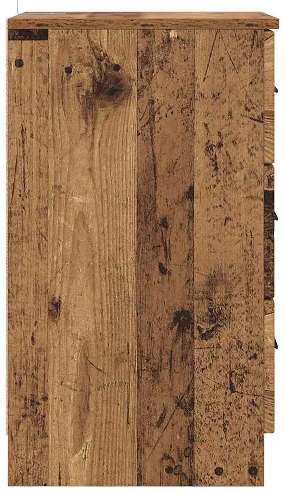 Éjjeliszekrény fiókkal Régi fa 38 x 38 x 66 cm Faanyag