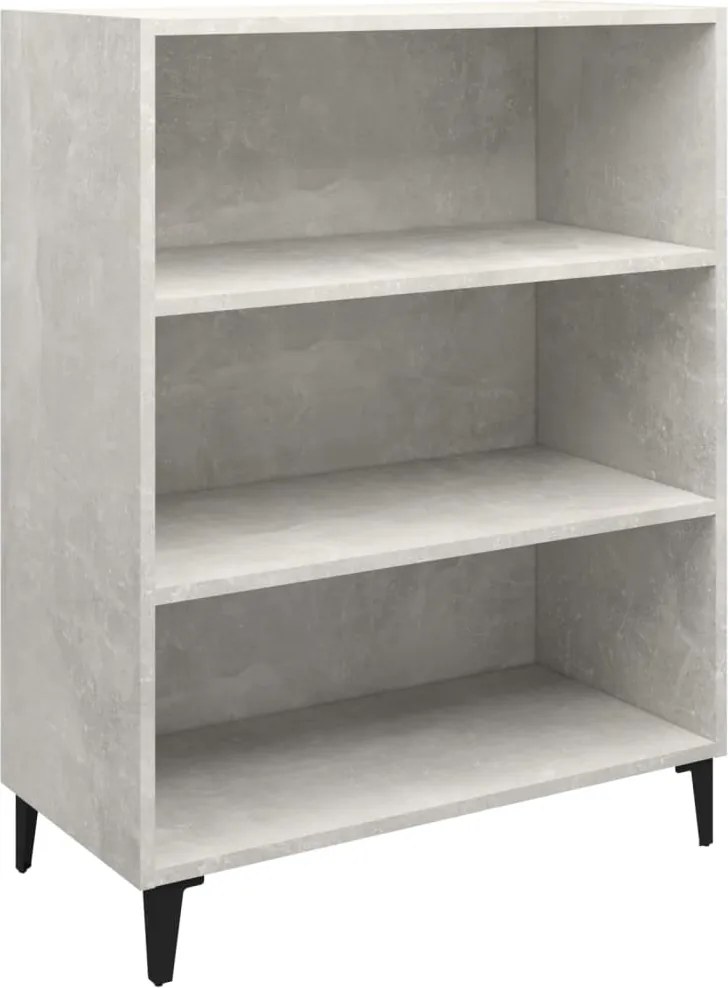 vidaXL betonszürke szerelt fa tálalószekrény 69,5 x 32,5 x 90 cm