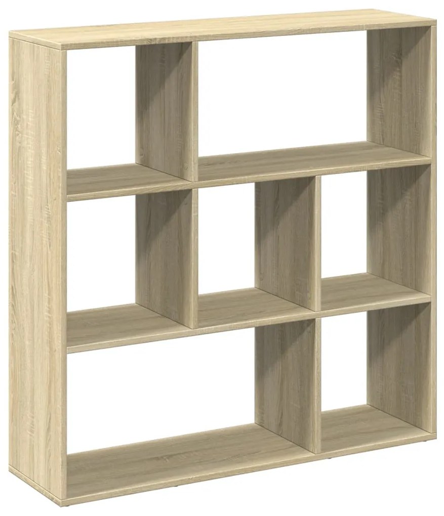 sonoma tölgy szerelt fa elválasztó könyvespolc 102x29x103,5 cm