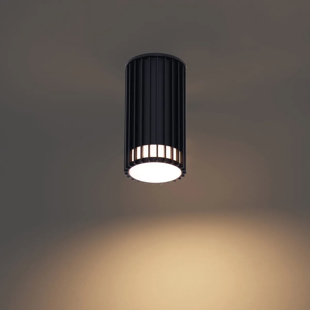 Design kültéri mennyezeti lámpa fekete IP44 - Boris