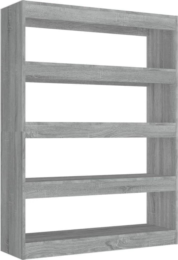 vidaXL szürke sonoma színű könyvszekrény/térelválasztó 100x30x135 cm