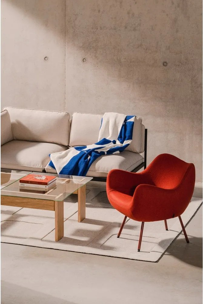 Piros gyapjú fotel RM58 – noo.ma