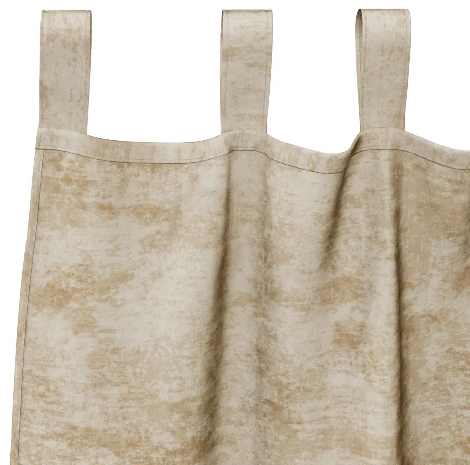 Bársonyfugönyök 2 db fémgyűrűvel Krém 260x140 cm