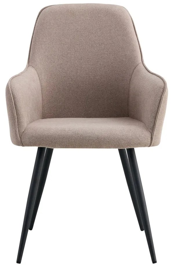 Szürke kárpitozott karfás étkezőfotel szett 2 db-os Harbo – House Nordic