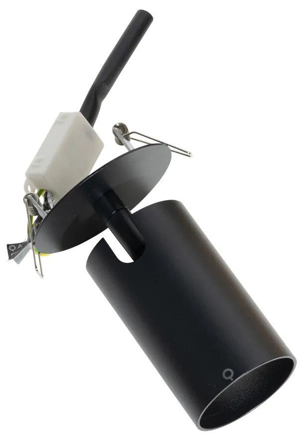 Modern fekete GU10 beépíthető spotlámpa 50 mm - Chels