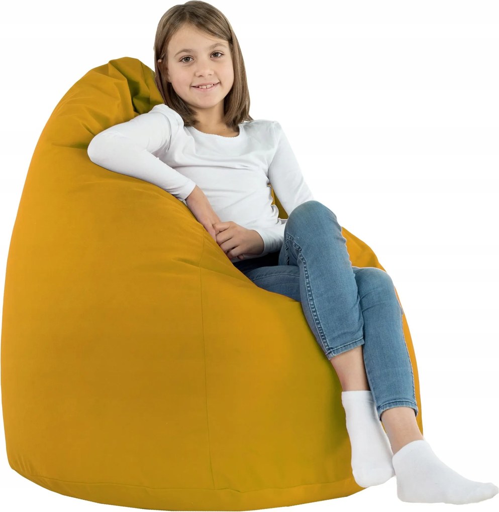 Puff Táska Mustár Fotel Plüss XL