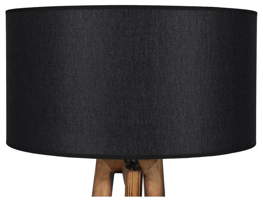 Fekete-barna állólámpa textil búrával (magasság 149 cm) Maçka – Opviq lights