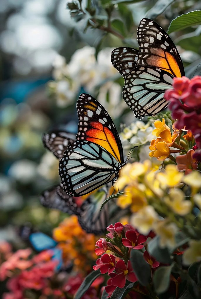 Poszter 68x101cm Pillangók a réten