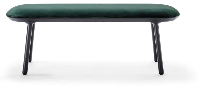 Naïve zöld-fekete bársony pad, 140 cm - EMKO