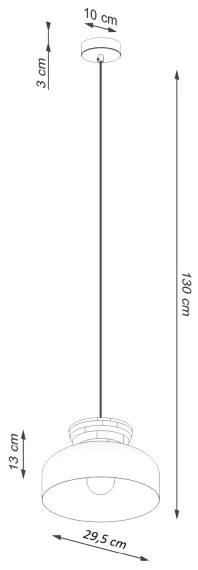Sollux SL.1351 - Csillár zsinóron MARION 1xE27/15W/230V átm. 29,5 cm fekete