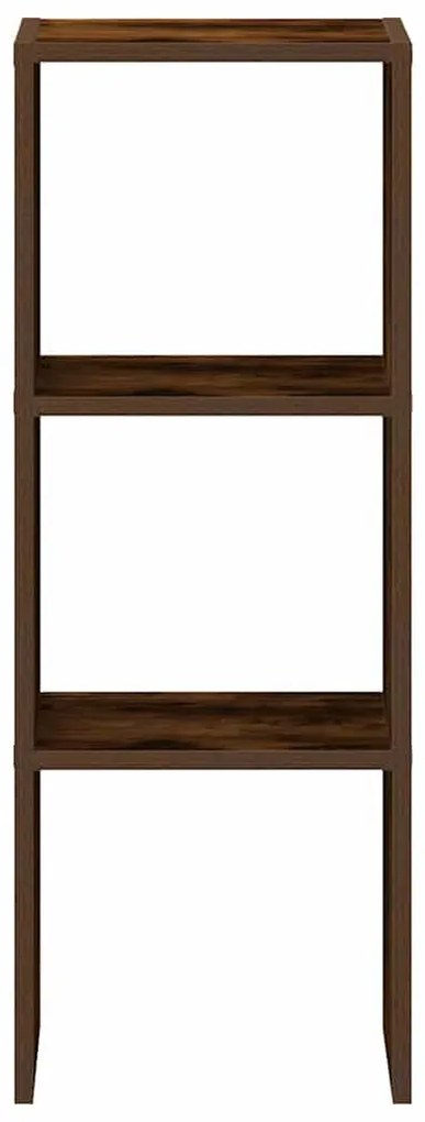 füstös tölgy szerelt fa könyvespolc halmozható 30 x 30 x 80 cm
