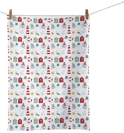 Pamut konyharuha 50x70 cm tengeri mintás Nautical items