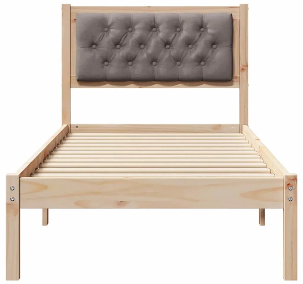 Ágykeret fejtámlával Tópszínű 75 x 190 cm szövet