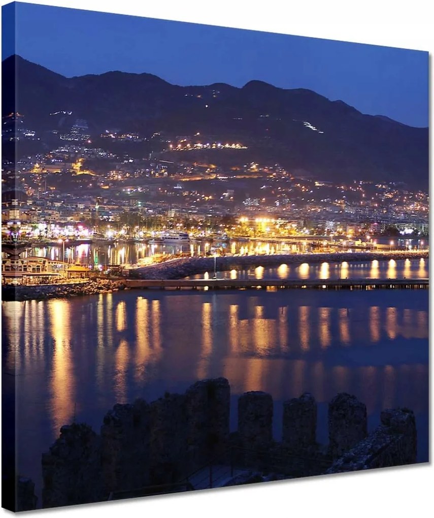 Vászonkép 30x30 Antalya éjszaka Kirándulás