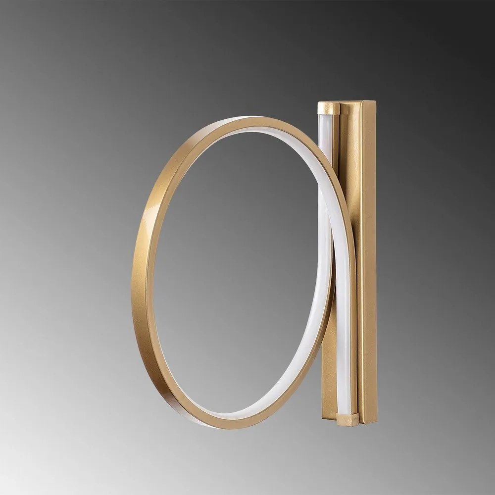 Aranyszínű LED fali lámpa ø 30 cm Halka – Opviq lights