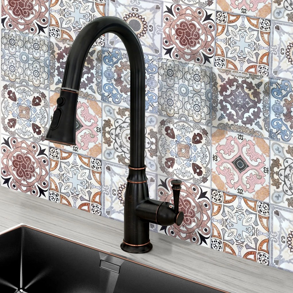 Konyhai csaptelep Rea Deco old high black