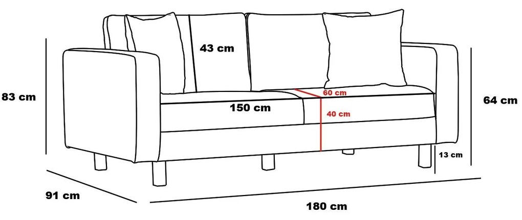 Kétszemélyes kanapé Berlunetta (krém + arany). 1106644