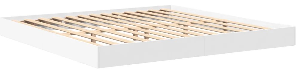 Könyvespolcos Ágy fejtámlával Fehér 180 x 200 cm Faanyag