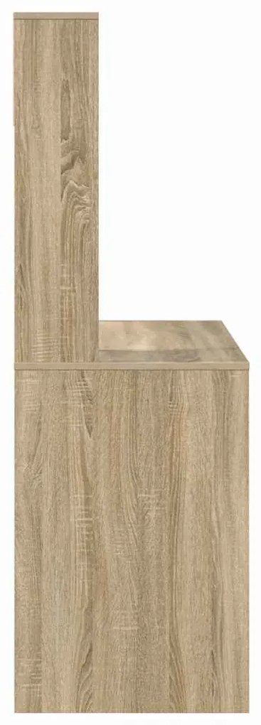 Asztal polcokkal sonoma tölgy 91 x 50 x 149 cm Faanyag
